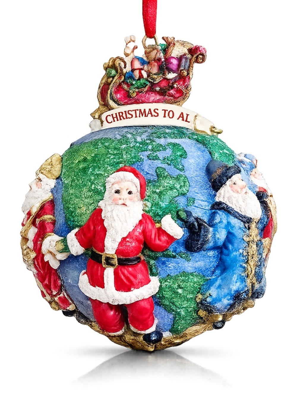 Christopher Radko Santas Around the World Ornament Vintage Collectible Signed